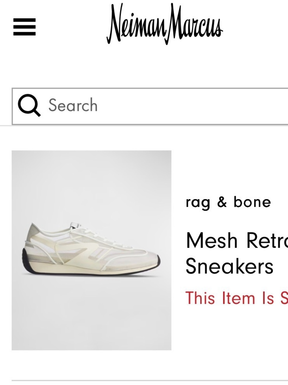 Winter White Rare NWOT RAG & BONE Retro Runner - Picture 10 of 10